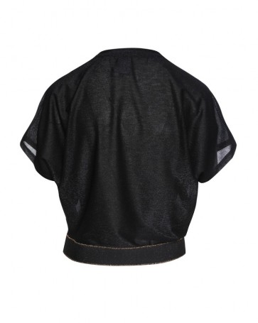 Access short blouse lurex Black