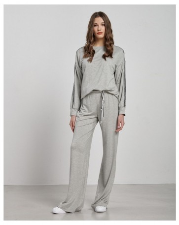 Passager elastic blouse with tress on the sleeve Grey