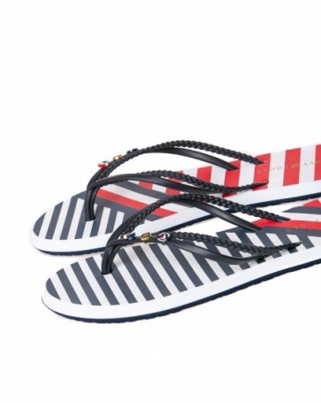 Slippers with stripes Heavy Tools Red