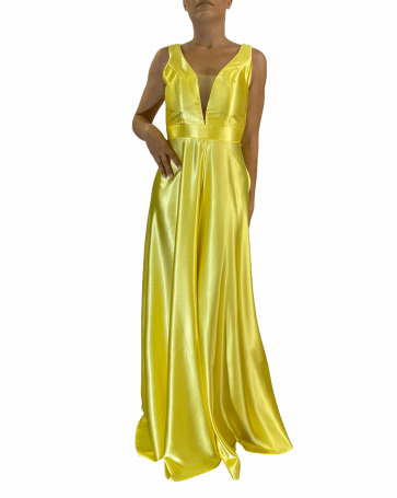 Bellona satin dress Yellow 