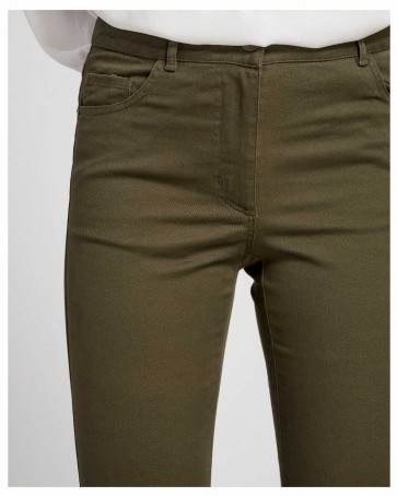 Cotton pants Passager skinny five-pocket Khaki