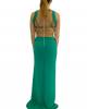 Maxi φόρεμα Giorgio Ajutanti με διαφάνεια στην πλάτη Πράσινο