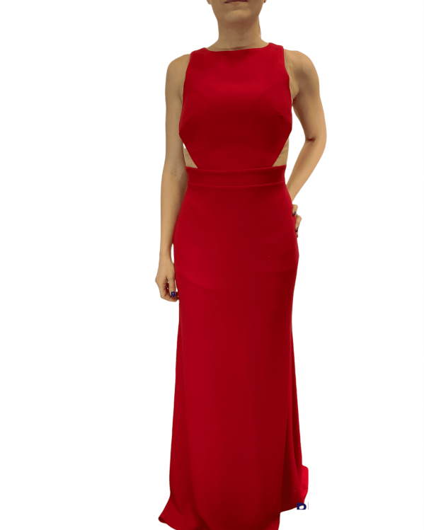 Maxi φόρεμα Giorgio Ajutanti με τούλι Κόκκινο
