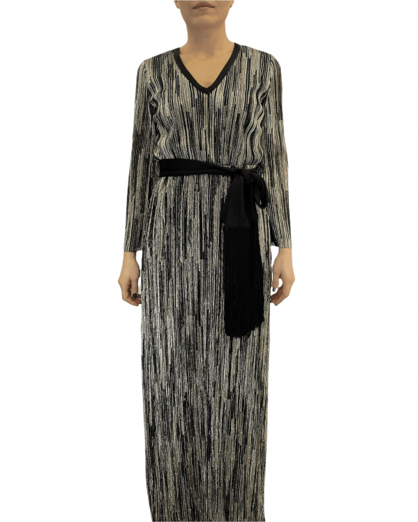 Maxi φόρεμα Passager με lurex λεπτομέρειες Μαύρο