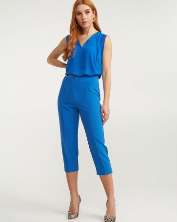 High waist Lynne crop pants Blue Cobalt