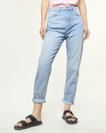 Access pants high-waisted jean Blue