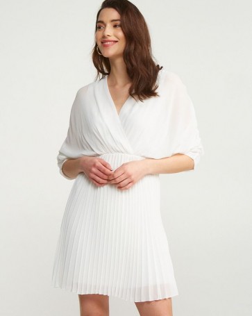 Lynne pleated mini dress Off White