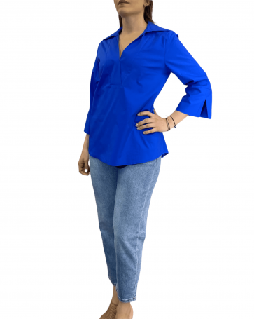 Poplin blouse Donna Martha Blue