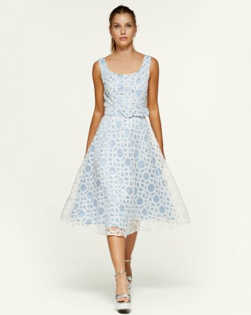 Access dress with transparency Light Blue