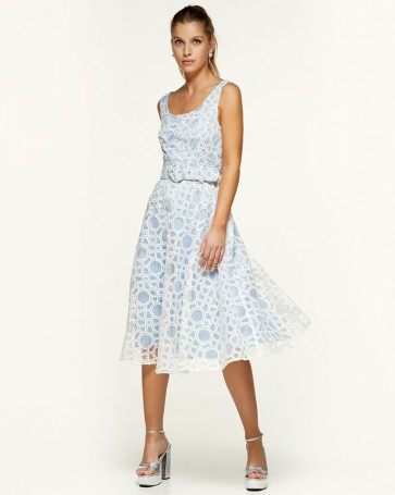 Access dress with transparency Light Blue