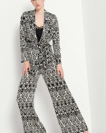 Bill Cost pants with printed pattern Black