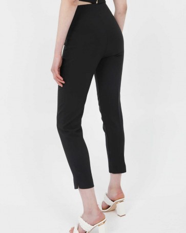 Maki Philosophy straight line trousers with crease Black