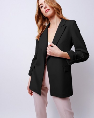 Fibes Fashion jacket with sleeve Black