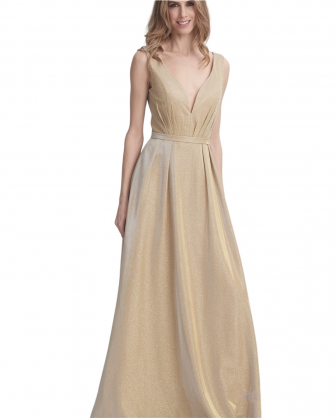 Maxi φόρεμα Exlusive με all over glossy effect Χρυσό