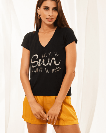 T-shirt Enzzo Sun Black