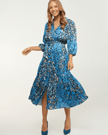 Lynne animal print camisole dress Blue