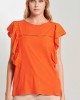 Bill Cost sleeveless blouse with ruffles Orange