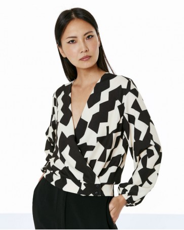 Access blouse trace cruise Black