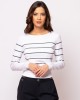 Heavy Tools knitted top with stripe White