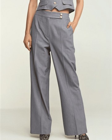Lynne double button high waisted trousers Gray