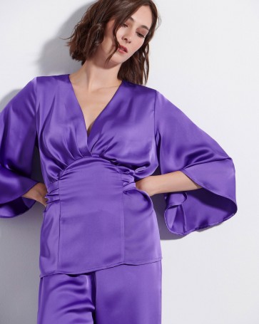 Bill Cost blouse with satin look Purple