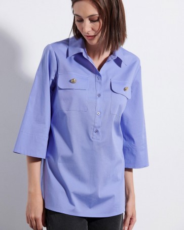 Bill Cost shirt with collar and metallic details Purple