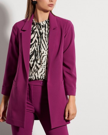 Bill Cost jacket with lapel collar Purple