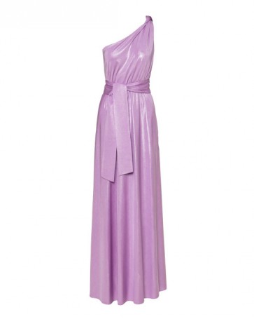 Access long one shoulder dress Lilac