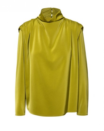 Access blouse with shoulder pleats Pesto 