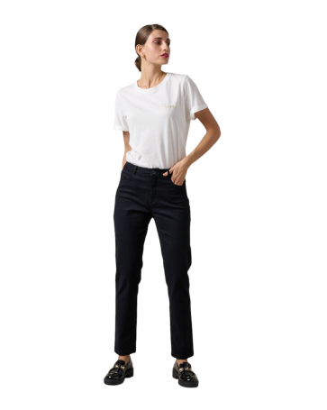 Five-pocket Passager pants in cotton fabric Black