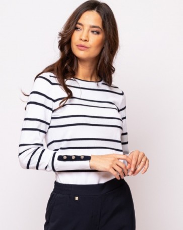 Heavy Tools knitted sweater with stripes White