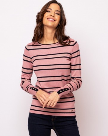 Heavy Tools knitted sweater with stripes Purple