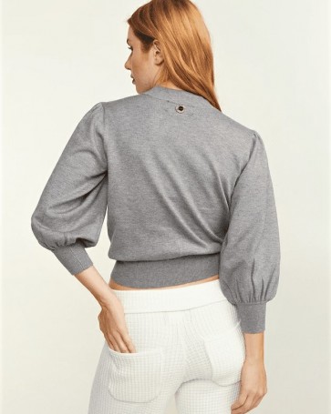 Lynne pullover with 3/4 sleeves Grey
