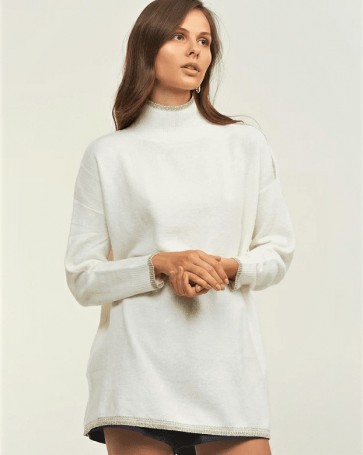 Lynne sweater with lurex details Off White