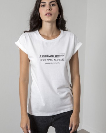 T-shirt Cento mind and body White