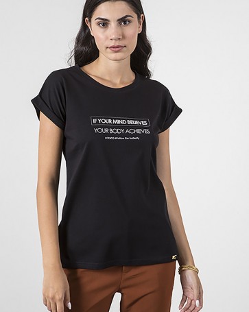T-shirt Cento mind and body Black