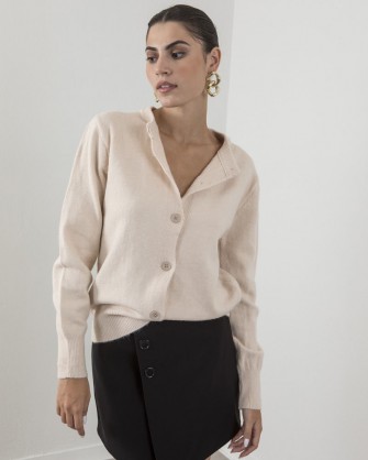 Cento basics knitted cardigan with buttons Beige