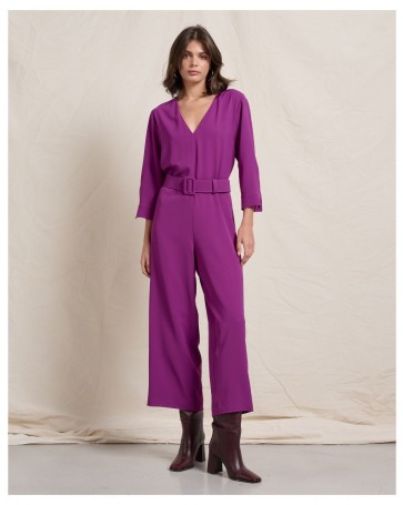 Full body suit Passager with belt Purple