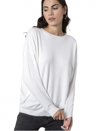 Knitted Cento oversized essentials White