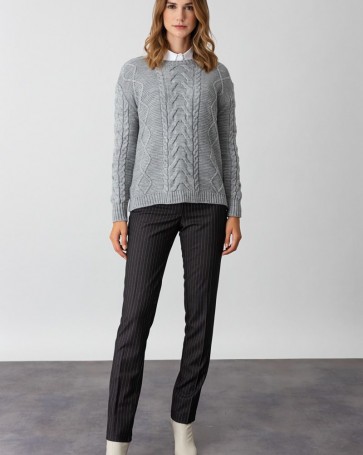 Knitted sweater Fibes Fashion Grey