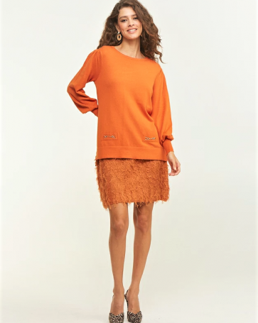 Lynne sweater with decorative pockets by Orange