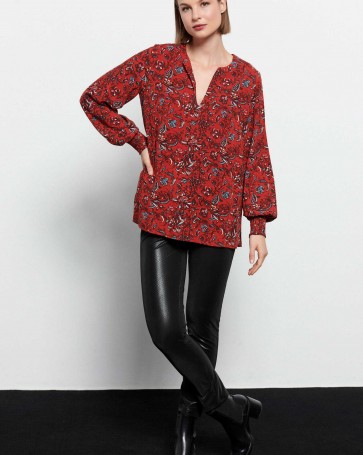 Bill Cost leggings with leatherette look with snake pattern Black