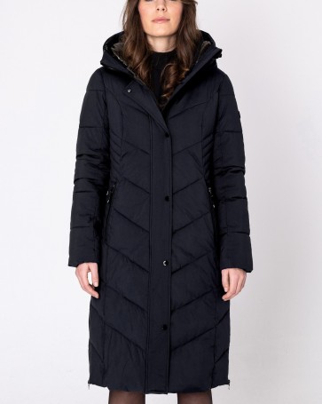 District long jacket with lining Dark Blue