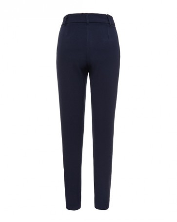 Access straight trousers with zipper at the bottom Blue