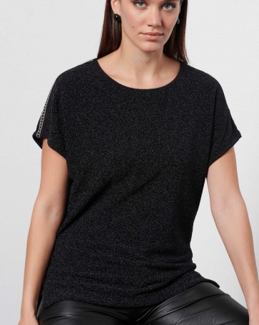 Bill Cost lurex sleeveless blouse Black