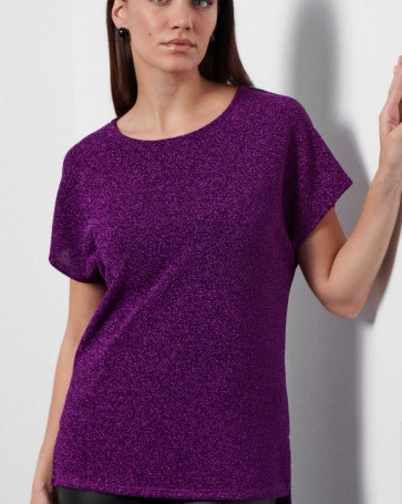 Bill Cost lurex sleeveless blouse Purple