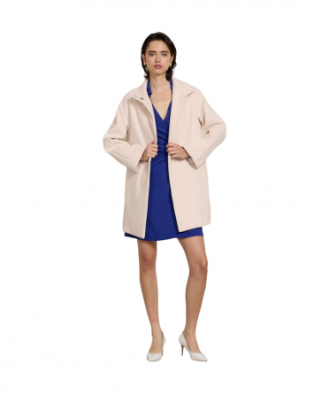 Solid color Passager coat with buttons Ecru