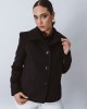Σακάκι Fibes Fashion με γιακά Μαύρο