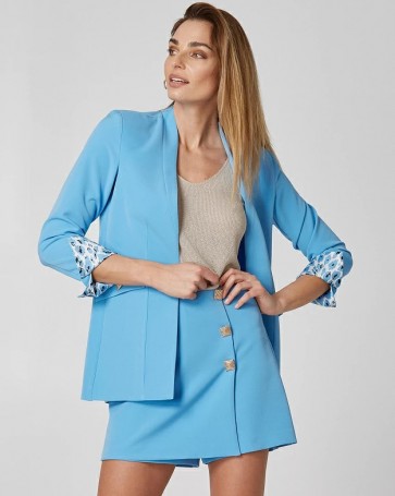Lynne jacket with decorative pockets Sky Blue