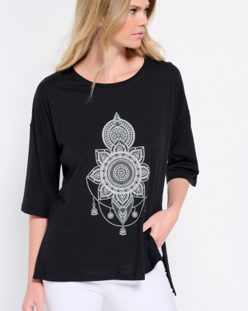 Bill Cost blouse with organic cotton Black